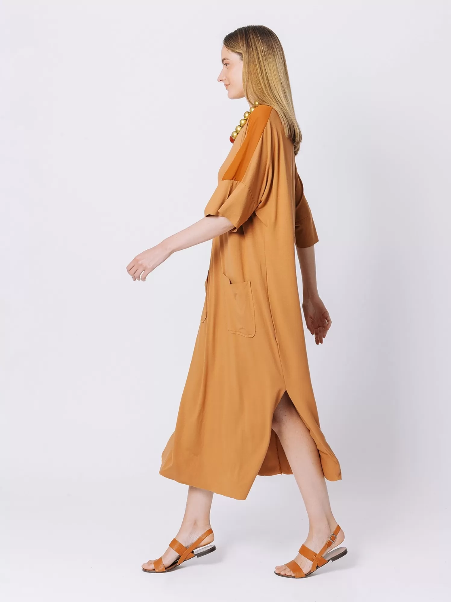 Abito Over Con Inserti Di Chiffon | Martino Midali Shop