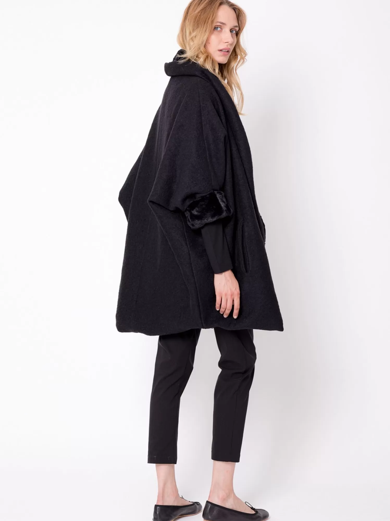 Cappotto In Lana Cotta Foderato In Ecofur | Martino Midali Clearance