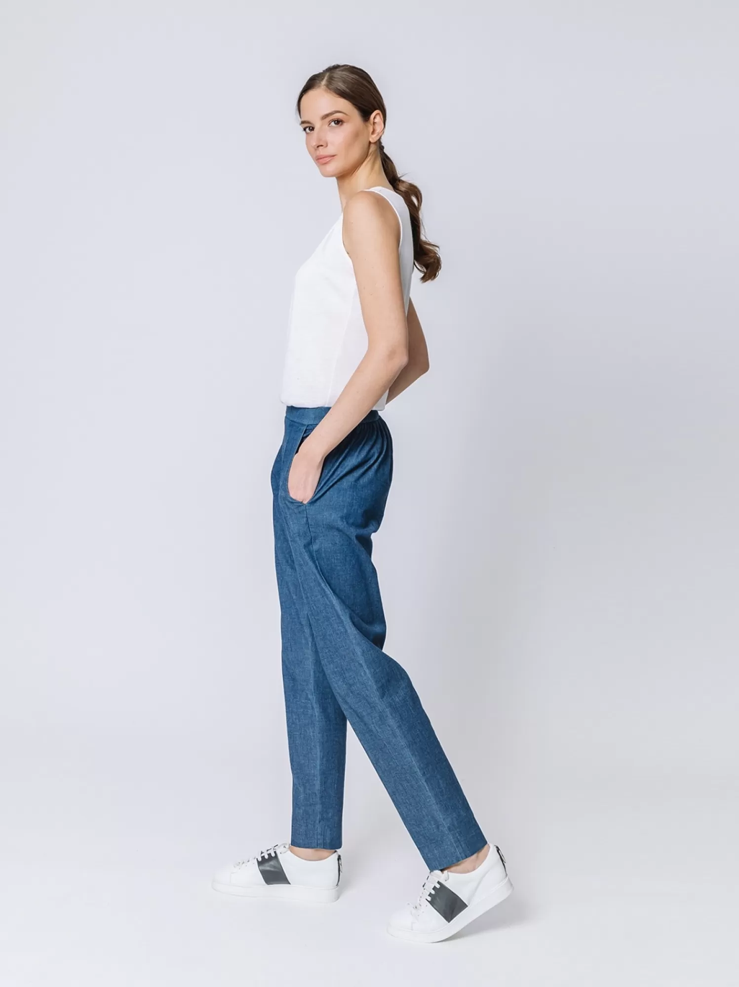 Pantalone Chino In Jeans | Martino Midali Cheap