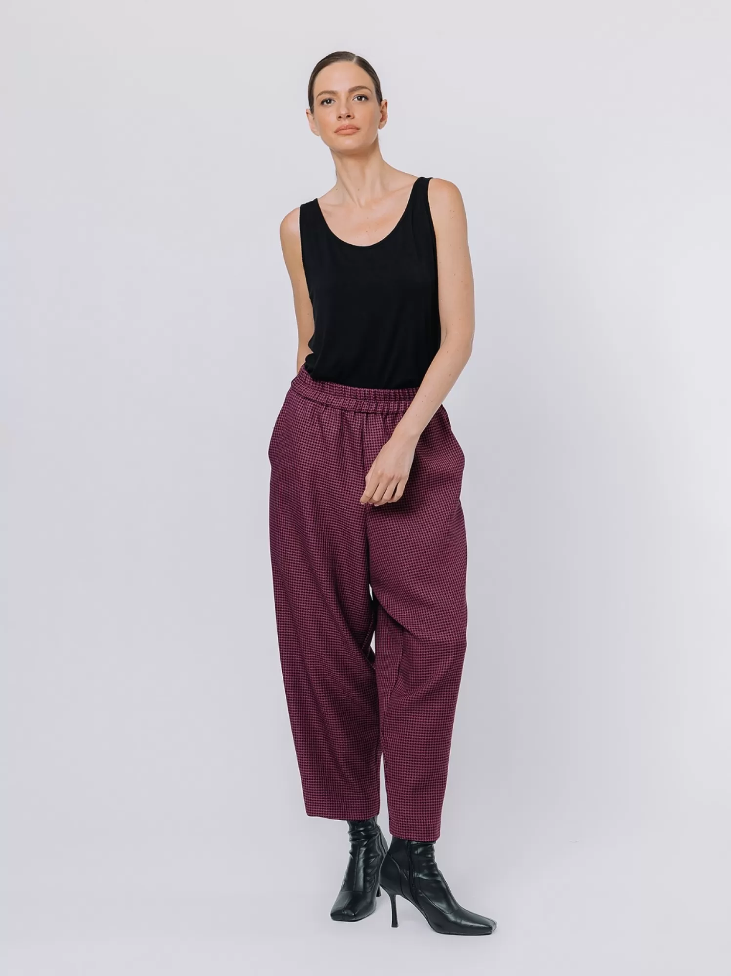 Pantalone Gaucho Pied-De-Poule | Martino Midali Shop