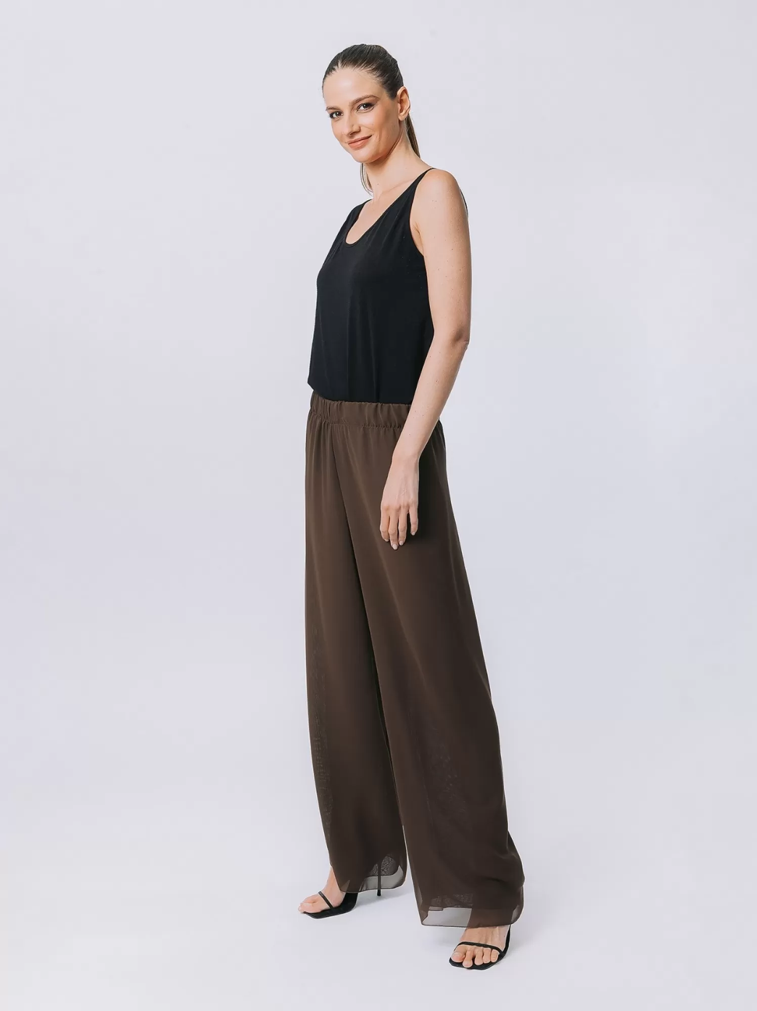 Pantalone In Doppio Strato Di Chiffon | Martino Midali Online