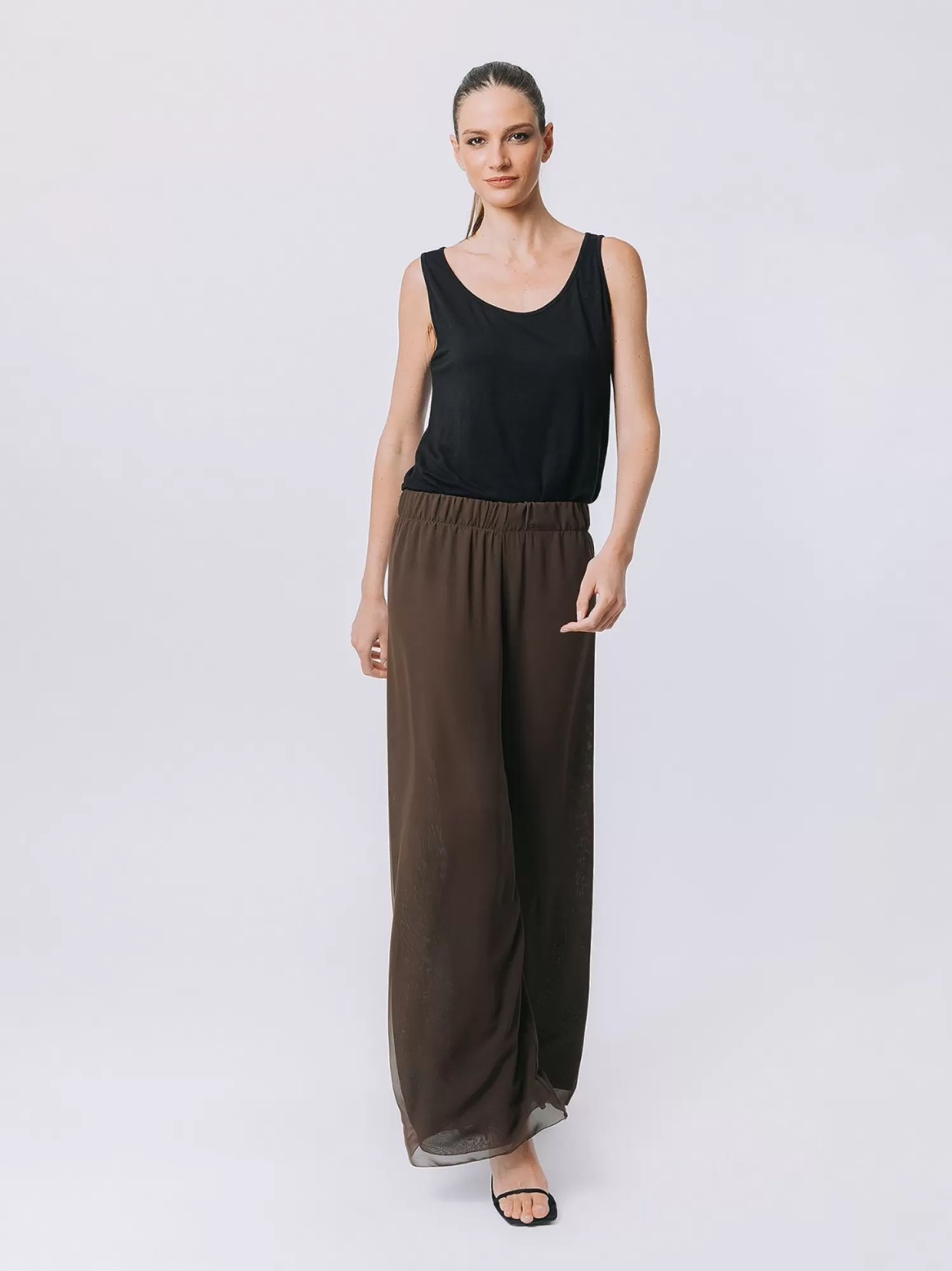 Pantalone In Doppio Strato Di Chiffon | Martino Midali Online