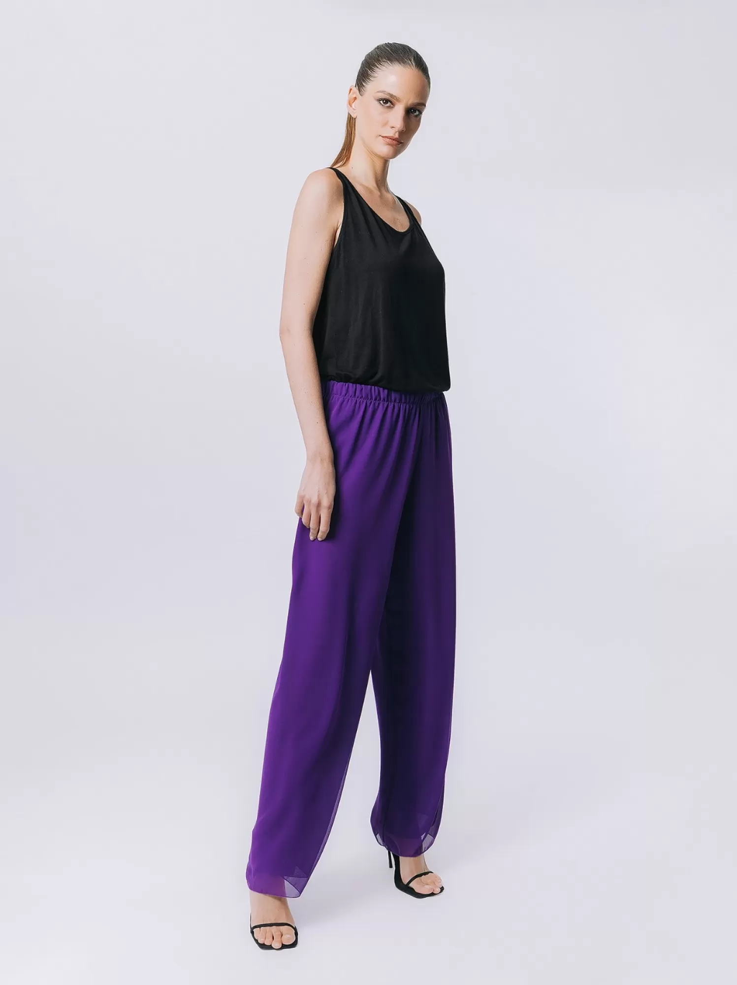 Pantalone Morbido In Doppio Strato Di Chiffon | Martino Midali Online