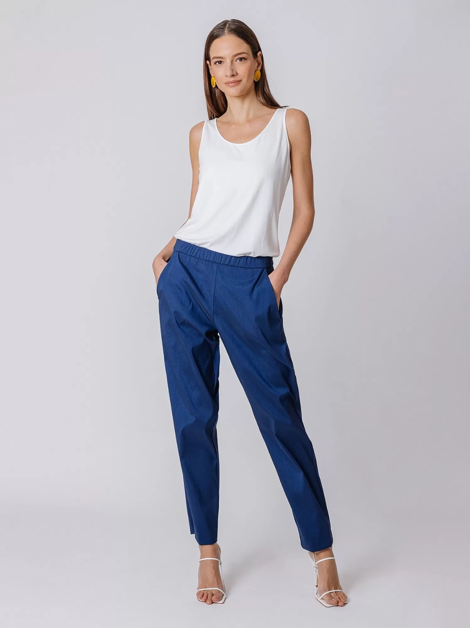 Pantaloni Chino In Shantung Stretch | Martino Midali Shop