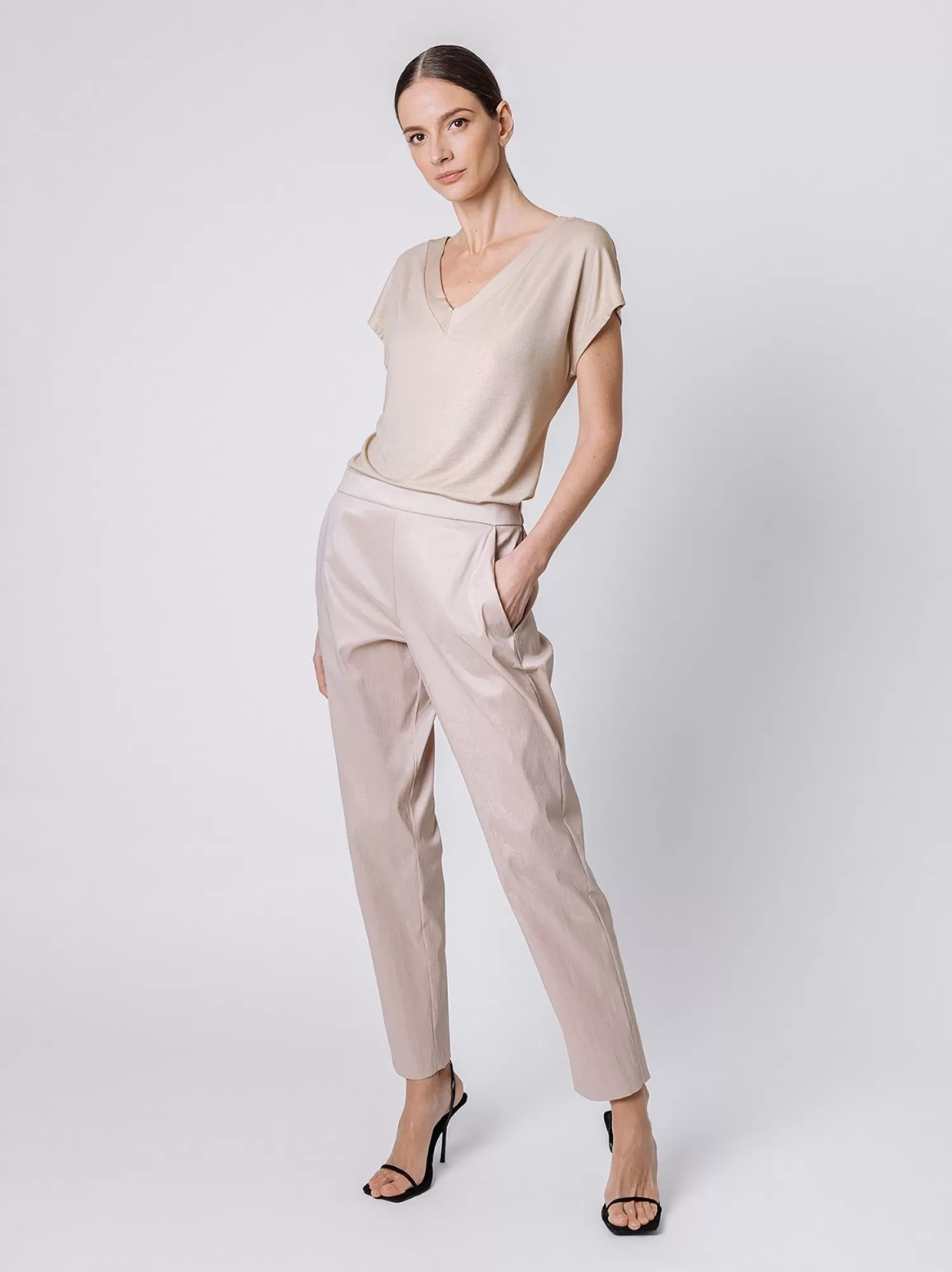 Pantaloni Chino In Shantung Stretch | Martino Midali Discount