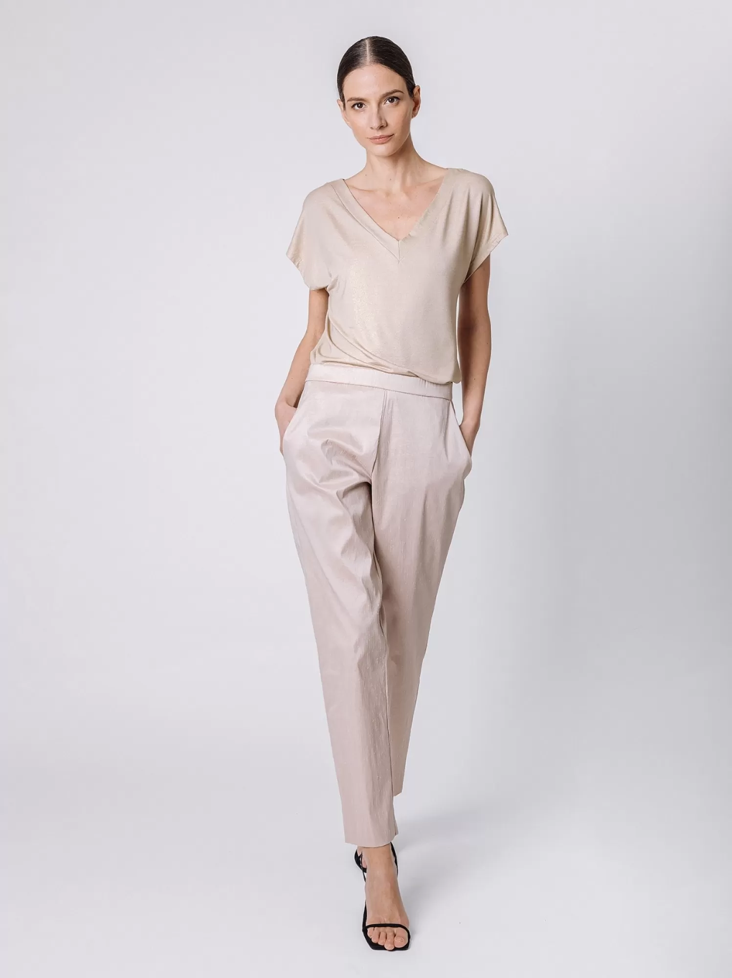 Pantaloni Chino In Shantung Stretch | Martino Midali Discount